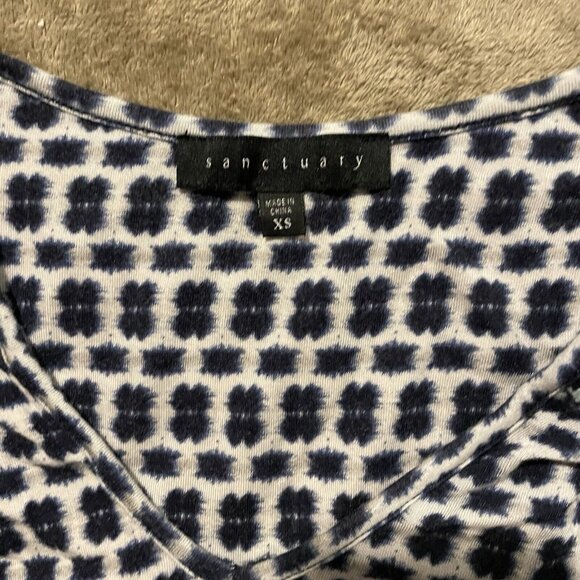 Sanctuary Top XS Womens Anabella Pullover Embroidered 3/4 Length Sleeves V-Neck - Picture 4 of 9